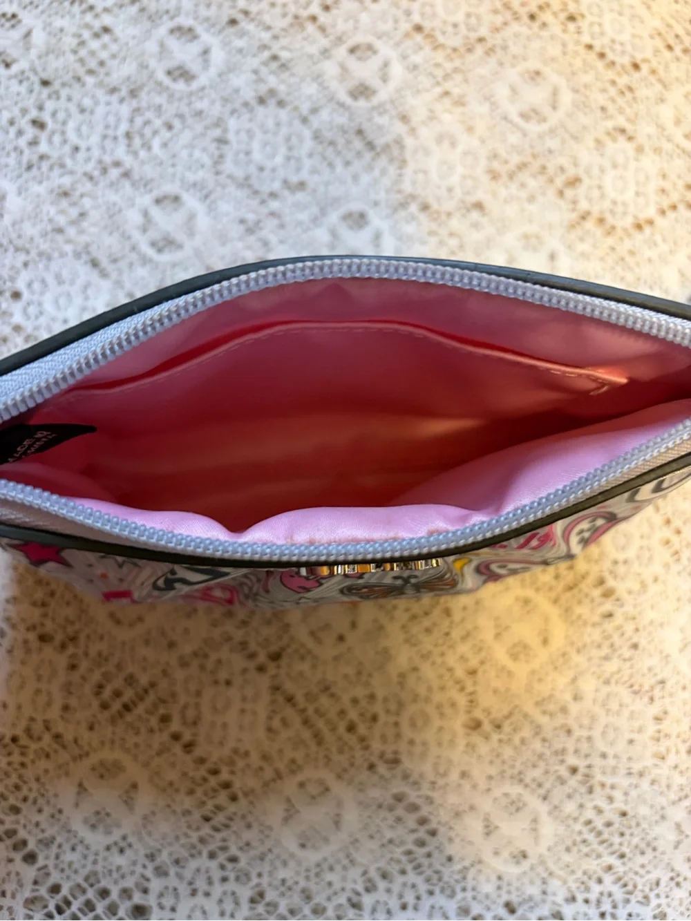 Coach Poppy Graffiti Print Wristlet Bag